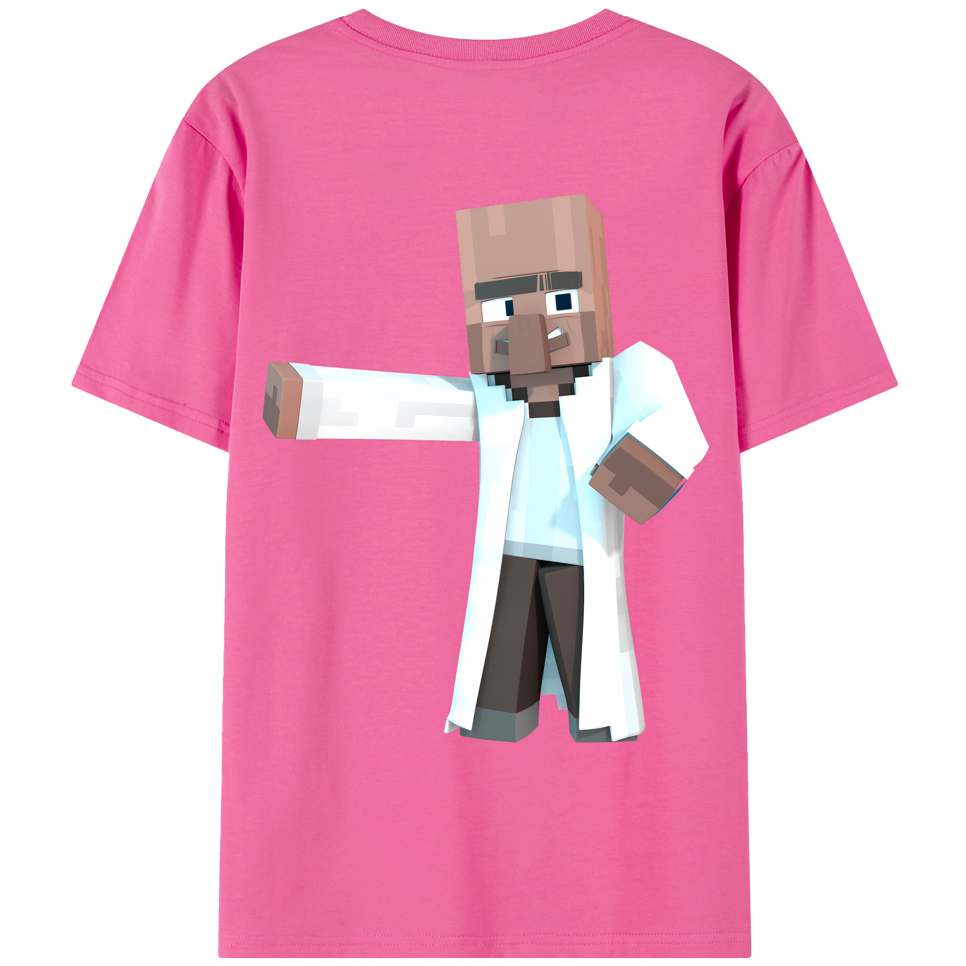 （画像用） マインクラフト ブロックの世界 Minecraft MC Block world レディース半袖Tシャツ(バックプリント)